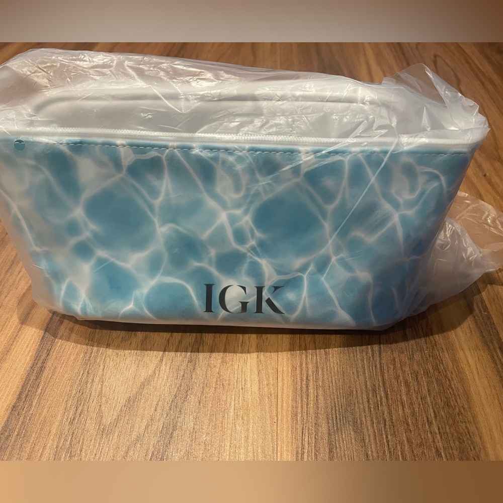 IGK Aqua Cosmetic Bag- Brand New